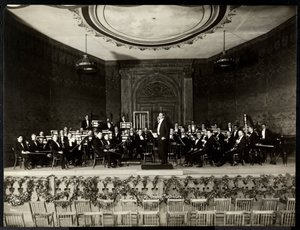 Volledig orkest op het podium, New York, 1911